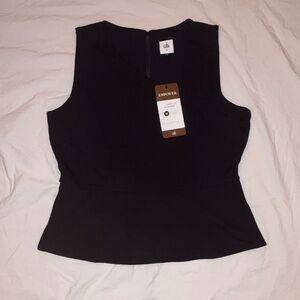 NWT CAbi Starlet Shell #4578: Black Sleeveless Blouse